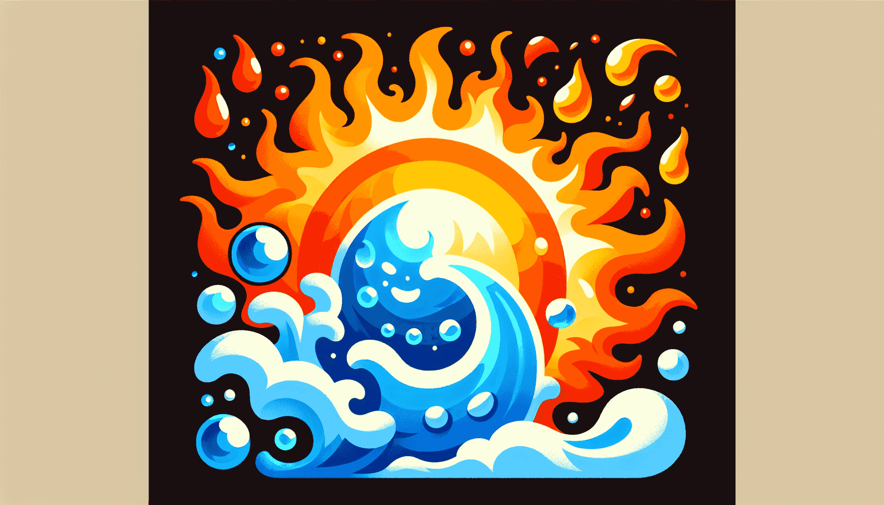 Effetti di fuoco e acqua